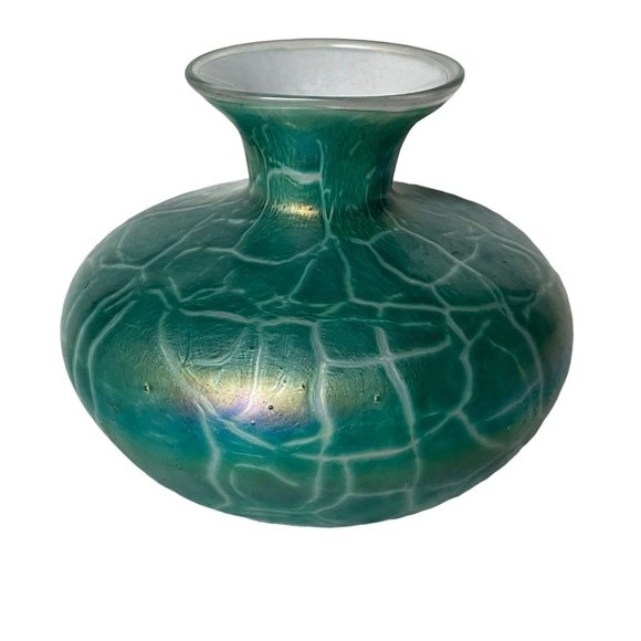 WHEATON VILLAGE K STUDIO ART GLASS VASE HAND BLOWN SIGNED W.V - Picture 4 of 8